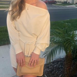 White off the shoulder dress